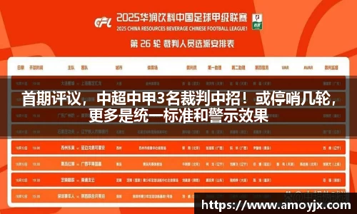 首期评议，中超中甲3名裁判中招！或停哨几轮，更多是统一标准和警示效果
